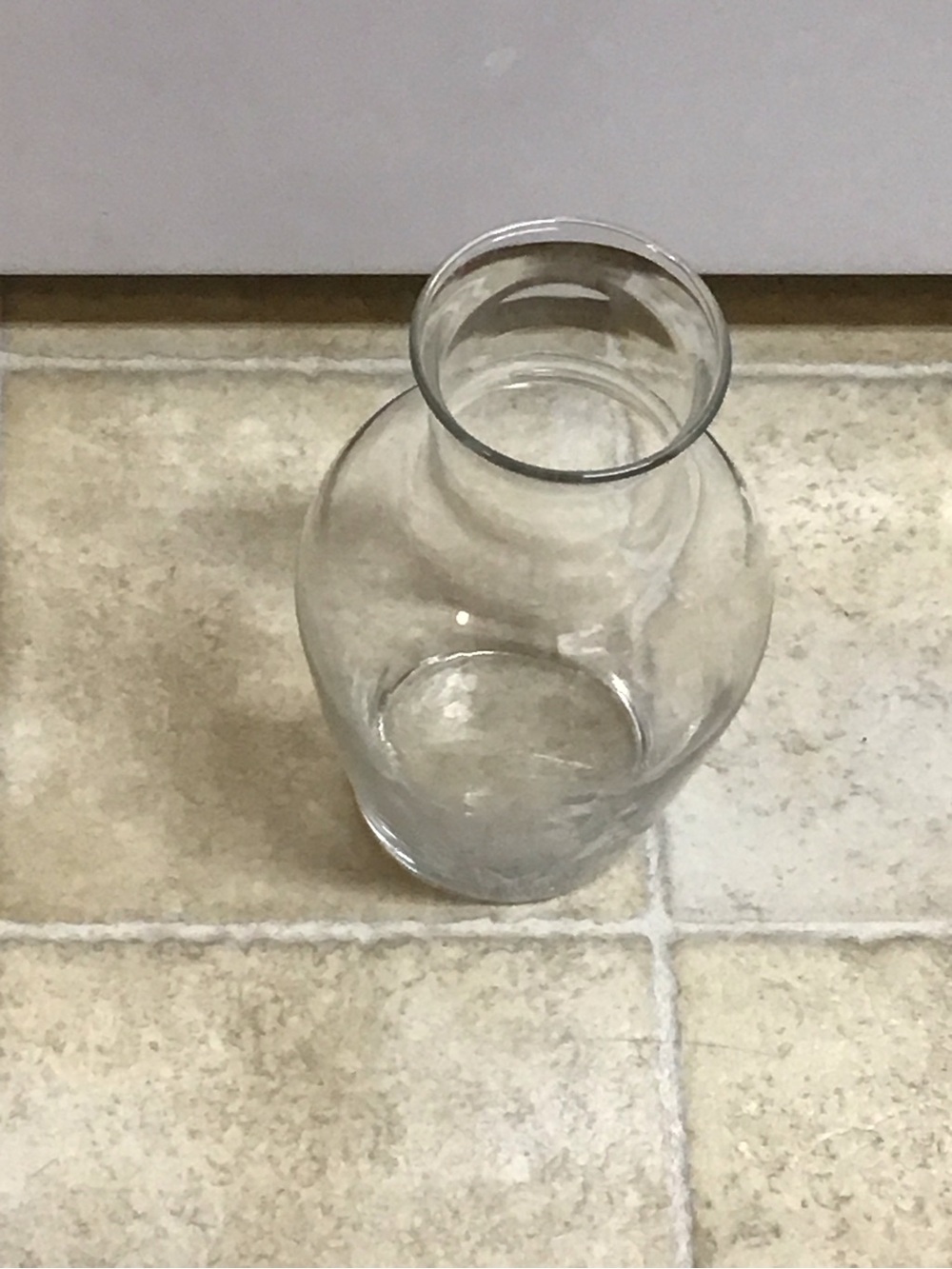 Clear Glass Floral Etched Bud Mini Vase in White - Picture 4 of 4